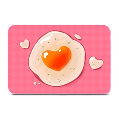 Omelette Heart Pink Valentine Plate Mats by Bajindul