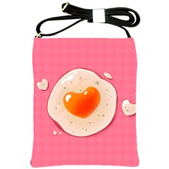 Omelette Heart Pink Valentine Shoulder Sling Bag