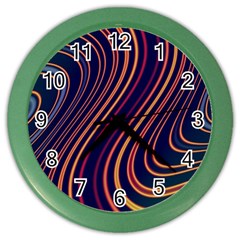 Fractal Mathematics Generated Color Wall Clock by Bajindul