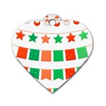 Christmas Bunting Banners Tasse Dog Tag Heart (Two Sides) Back