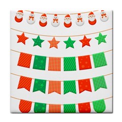 Christmas Bunting Banners Tasse Face Towel