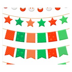 Christmas Bunting Banners Tasse Double Sided Flano Blanket (small)  by Bajindul