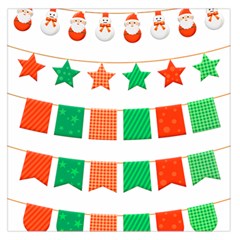 Christmas Bunting Banners Tasse Large Satin Scarf (Square)