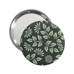 Flowers Pattern Spring Green 2 25  Handbag Mirrors by Bajindul