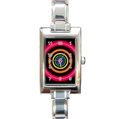 Neon Light Abstract Rectangle Italian Charm Watch