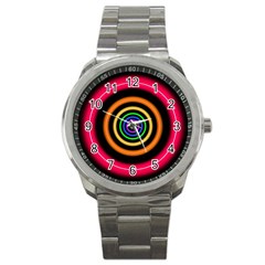 Neon Light Abstract Sport Metal Watch