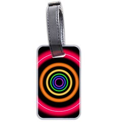 Neon Light Abstract Luggage Tag (two Sides) by Bajindul
