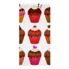 Chocolate Cake Muffin Shower Curtain 36  X 72  (stall)  by Bajindul