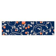 Midnight Florals Satin Scarf (oblong)