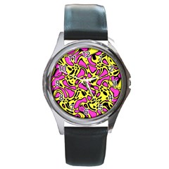 Splotchyblob Round Metal Watch by designsbyamerianna