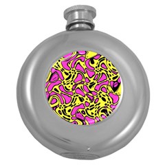 Splotchyblob Round Hip Flask (5 Oz) by designsbyamerianna
