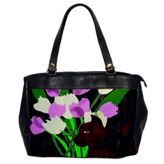 The Cat And The Tulips Oversize Office Handbag by bloomingvinedesign