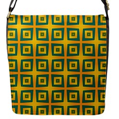 Green Plaid Star Gold Background Flap Closure Messenger Bag (s) by Alisyart