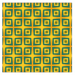 Green Plaid Star Gold Background Large Satin Scarf (square)