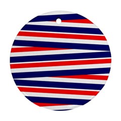 Patriotic Ribbons Ornament (Round)