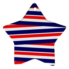 Patriotic Ribbons Star Ornament (Two Sides)