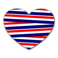 Patriotic Ribbons Heart Mousepads