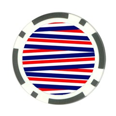 Patriotic Ribbons Poker Chip Card Guard