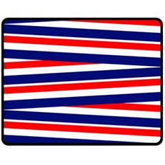 Patriotic Ribbons Double Sided Fleece Blanket (Medium) 