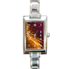 Lines Curlicue Fantasy Colorful Rectangle Italian Charm Watch