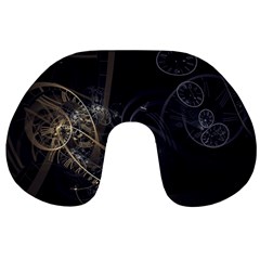 Fractal Abstract Rendering Travel Neck Pillow by Bajindul