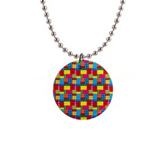 Lego Background 1  Button Necklace by HermanTelo