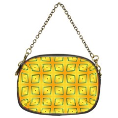 Green Plaid Gold Background Chain Purse (one Side) by HermanTelo