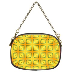 Green Plaid Gold Background Chain Purse (two Sides) by HermanTelo