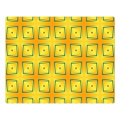 Green Plaid Gold Background Double Sided Flano Blanket (large) 