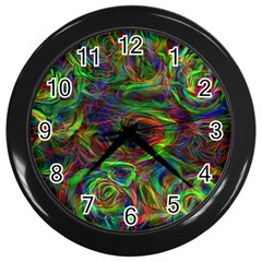 Plasma Shining Lines Light Stripes Wall Clock (Black)