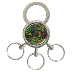 Plasma Shining Lines Light Stripes 3-Ring Key Chain