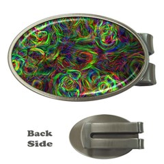 Plasma Shining Lines Light Stripes Money Clips (Oval) 