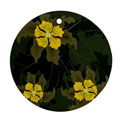 Flower Vector Background Ornament (round)