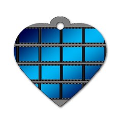 Film Filmstrip Black Photograph Dog Tag Heart (two Sides)