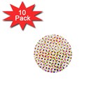 Illustration Abstract Pattern Polka Dot 1  Mini Buttons (10 pack)  Front