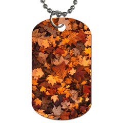 Fall Foliage Autumn Leaves October Dog Tag (one Side) by Pakrebo