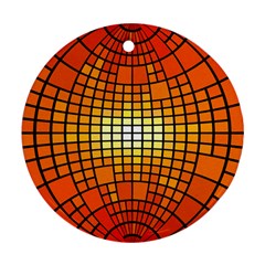 Pattern Background Rings Circle Orange Ornament (round)