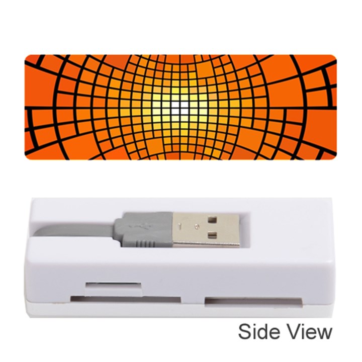 Pattern Background Rings Circle Orange Memory Card Reader (Stick)