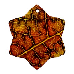 Autumn Leaves Forest Fall Color Snowflake Ornament (two Sides) by Pakrebo