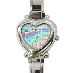 Abstract Lines Perspective Plan Heart Italian Charm Watch by Pakrebo