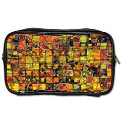 Color Abstract Artifact Pixel Toiletries Bag (two Sides) by Pakrebo