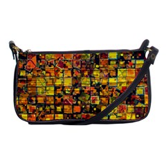 Color Abstract Artifact Pixel Shoulder Clutch Bag by Pakrebo