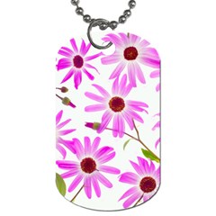 Pink Purple Daisies Design Flowers Dog Tag (one Side) by Pakrebo