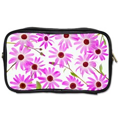 Pink Purple Daisies Design Flowers Toiletries Bag (Two Sides)
