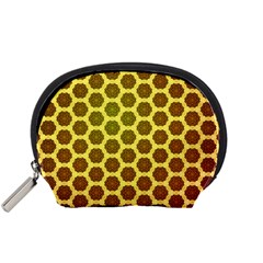 Digital Art Art Artwork Abstract Yellow Accessory Pouch (small)