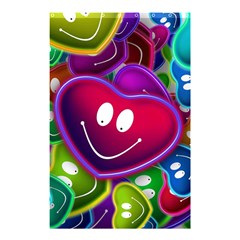 Heart Smile Love Many Friendly Shower Curtain 48  X 72  (small)  by Pakrebo