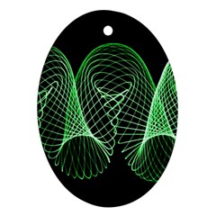 Abstract Desktop Background Green Oval Ornament (two Sides) by Pakrebo
