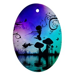 Cute Fairy Dancing In The Night Ornament (oval) by FantasyWorld7