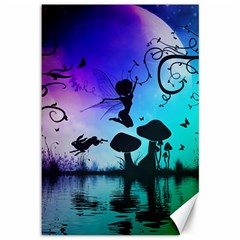 Cute Fairy Dancing In The Night Canvas 12  X 18  by FantasyWorld7