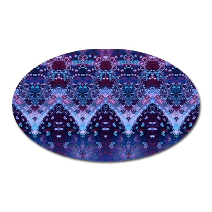 Blue Elegance Elaborate Fractal Fashion Oval Magnet
